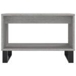 Table basse sonoma gris 60x50x40 cm bois d'ingénierie – Image 2