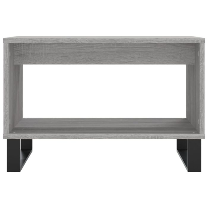 Table basse sonoma gris 60x50x40 cm bois d'ingénierie – Image 2