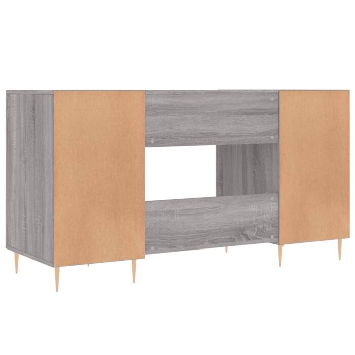 Bureau sonoma gris 140x50x75 cm bois d'ingénierie – Image 6