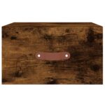 Table de chevet murale chêne fumé 35x35x20 cm – Image 3