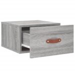 Table de chevet murale sonoma gris 35x35x20 cm – Image 4