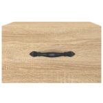Table de chevet murale chêne sonoma 35x35x20 cm – Image 3