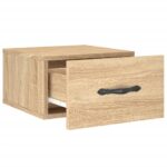 Table de chevet murale chêne sonoma 35x35x20 cm – Image 4