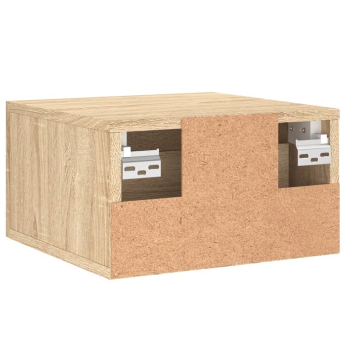 Table de chevet murale chêne sonoma 35x35x20 cm – Image 6