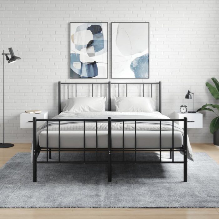 Tables de chevet murales 2 pcs blanc 35x35x20 cm – Image 1