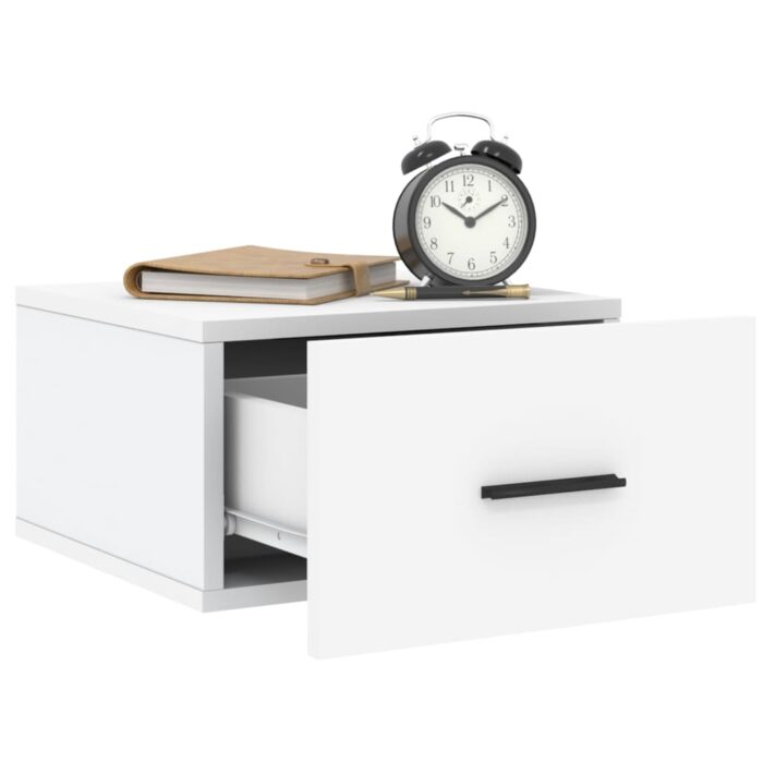 Tables de chevet murales 2 pcs blanc 35x35x20 cm – Image 2