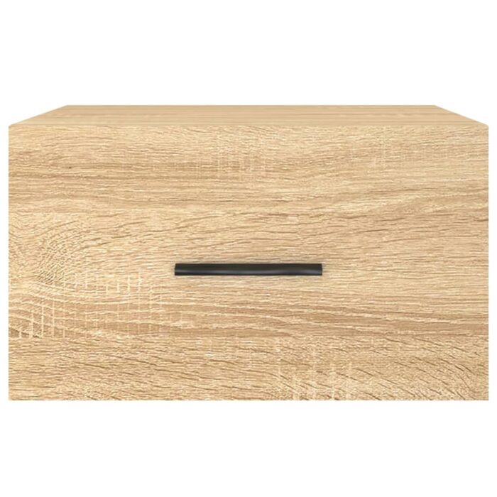 Table de chevet murale chêne sonoma 35x35x20 cm – Image 3
