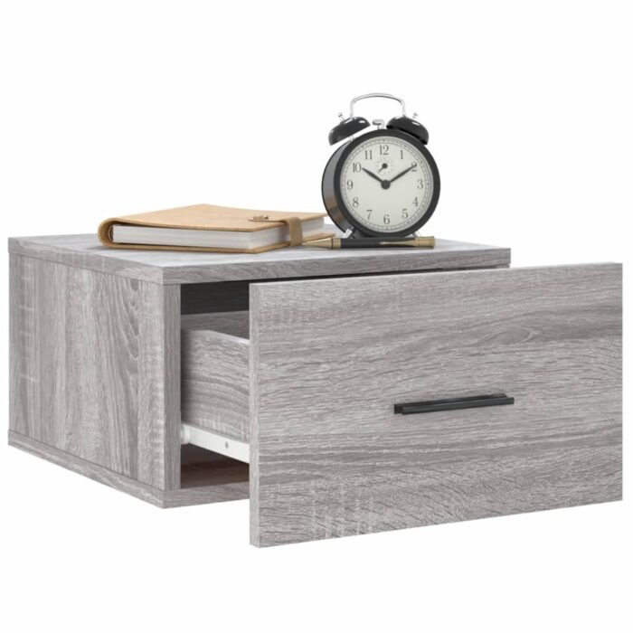 Table de chevet murale sonoma gris 35x35x20 cm – Image 2