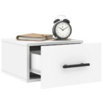Table de chevet murale blanc 35x35x20 cm – Image 2
