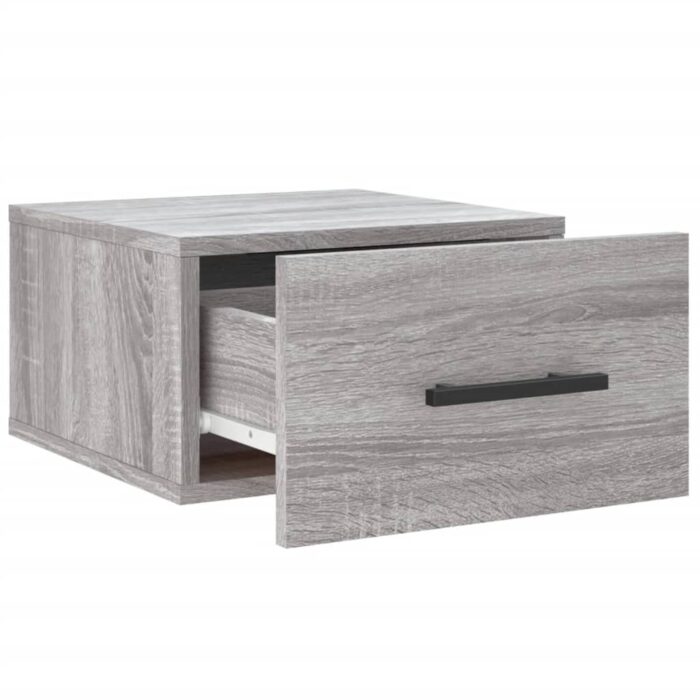 Table de chevet murale sonoma gris 35x35x20 cm – Image 4