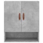 Armoire murale gris béton 60x31x70 cm bois d'ingénierie – Image 3