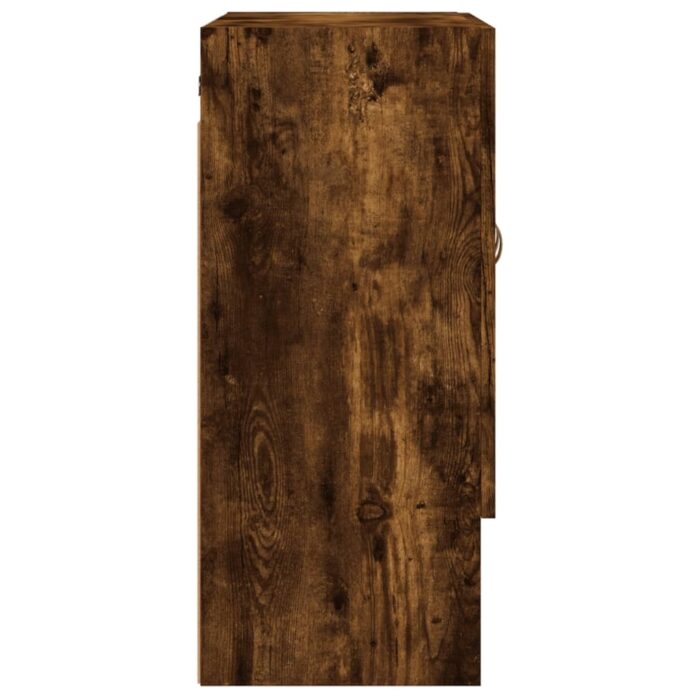 Armoire murale chêne fumé 60x31x70 cm bois d'ingénierie – Image 5