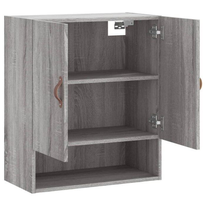 Armoire murale sonoma gris 60x31x70 cm bois d'ingénierie – Image 4