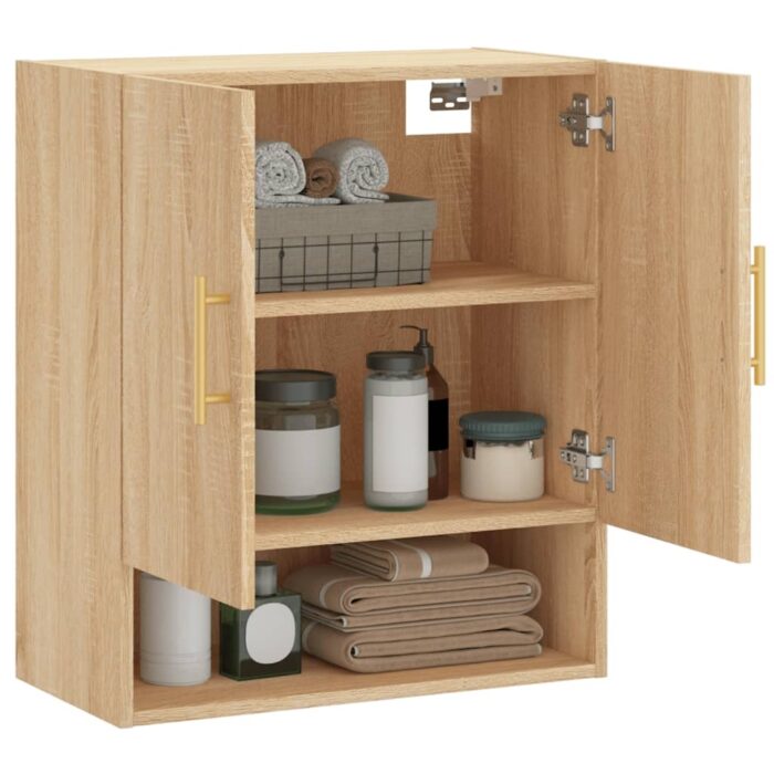 Armoire murale chêne sonoma 60x31x70 cm bois d'ingénierie – Image 2