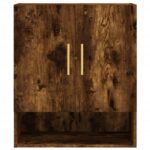 Armoire murale chêne fumé 60x31x70 cm bois d'ingénierie – Image 3