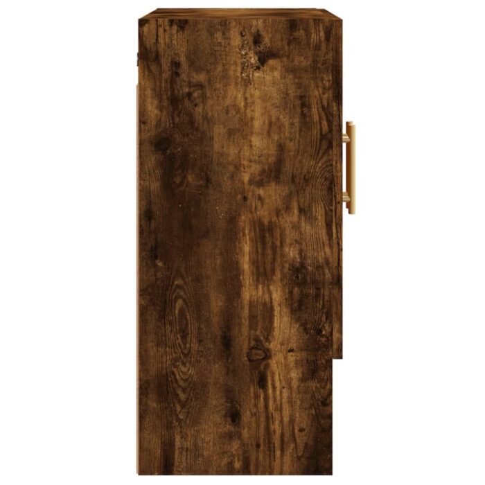 Armoire murale chêne fumé 60x31x70 cm bois d'ingénierie – Image 5