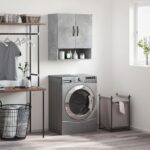 Armoire murale gris béton 60x31x70 cm bois d'ingénierie