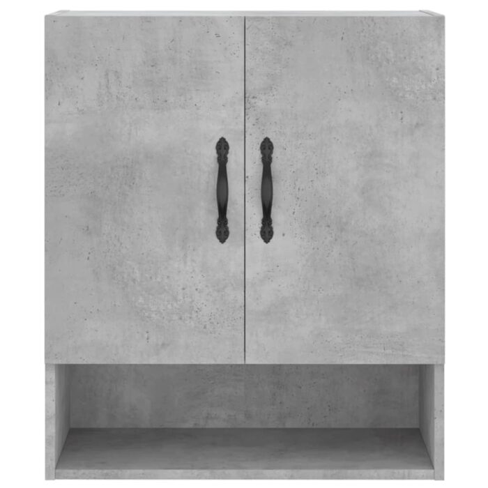 Armoire murale gris béton 60x31x70 cm bois d'ingénierie – Image 3