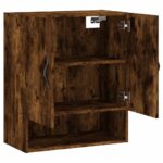 Armoire murale chêne fumé 60x31x70 cm bois d'ingénierie – Image 4