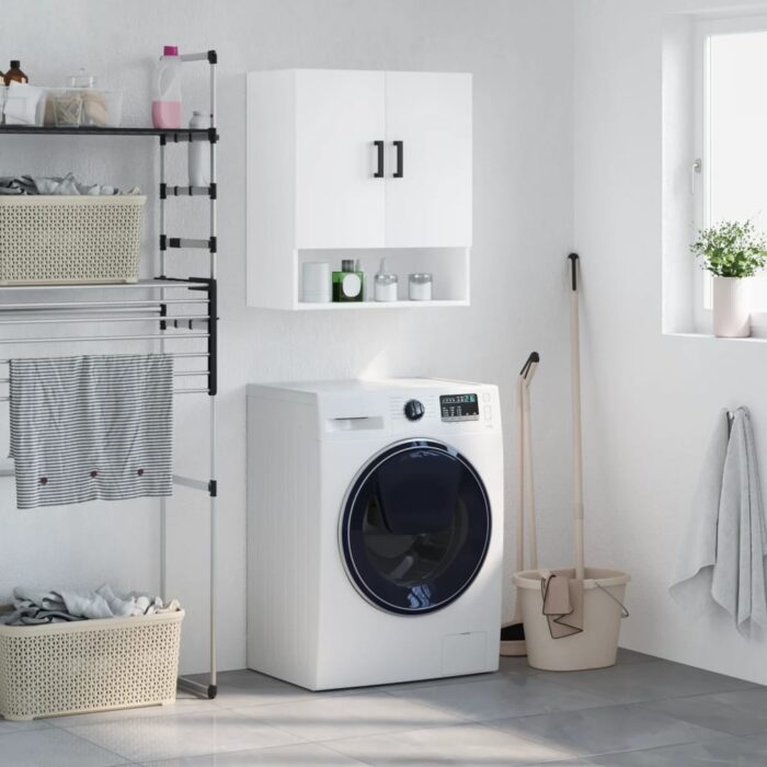 Armoire murale blanc 60x31x70 cm bois d'ingénierie – Image 1