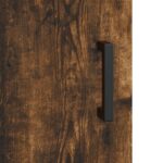 Armoire murale chêne fumé 60x31x70 cm bois d'ingénierie – Image 8