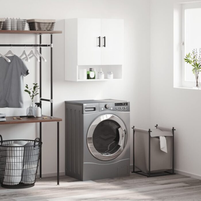 Armoire murale blanc 60x31x70 cm bois d'ingénierie – Image 1