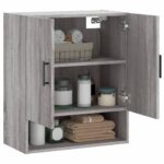 Armoire murale sonoma gris 60x31x70 cm bois d'ingénierie – Image 2