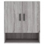 Armoire murale sonoma gris 60x31x70 cm bois d'ingénierie – Image 3