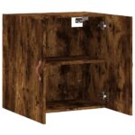 Armoire murale chêne fumé 60x31x60 cm bois d'ingénierie – Image 4