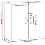 Armoire murale sonoma gris 60x31x60 cm bois d'ingénierie – Image 10