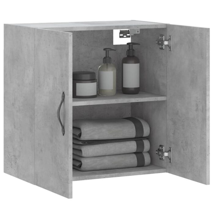 Armoire murale gris béton 60x31x60 cm bois d'ingénierie – Image 2