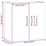 Armoire murale sonoma gris 60x31x60 cm bois d'ingénierie – Image 10