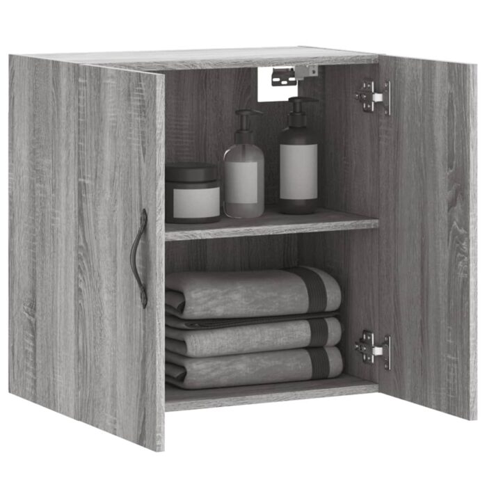 Armoire murale sonoma gris 60x31x60 cm bois d'ingénierie – Image 2