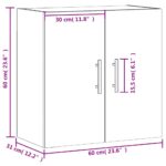 Armoire murale chêne sonoma 60x31x60 cm bois d'ingénierie – Image 10