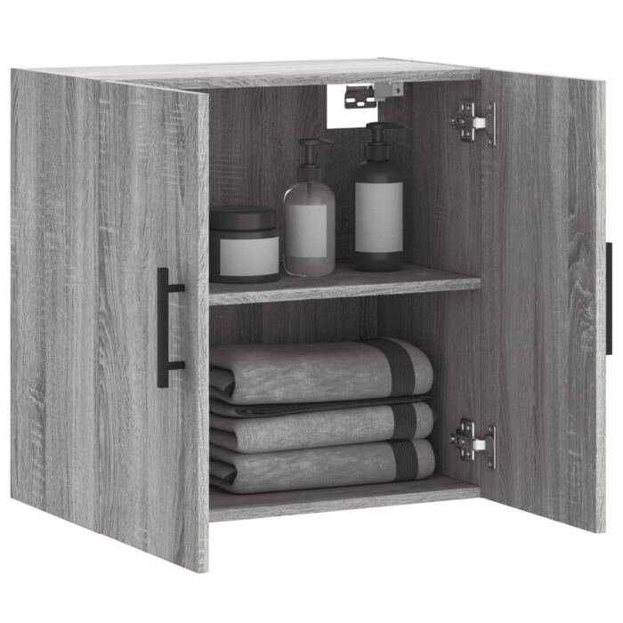 Armoire murale sonoma gris 60x31x60 cm bois d'ingénierie – Image 2