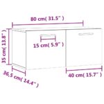 Armoire murale chêne sonoma 80x36,5x35 cm bois d'ingénierie – Image 10