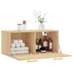 Armoire murale chêne sonoma 80x36,5x35 cm bois d'ingénierie – Image 2