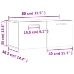 Armoire murale chêne sonoma 80x36,5x35 cm bois d'ingénierie – Image 10