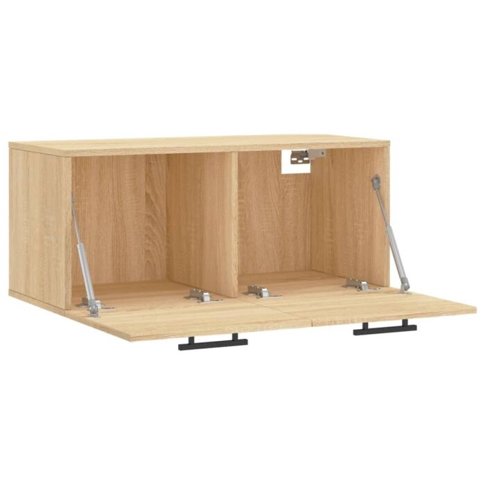 Armoire murale chêne sonoma 80x36,5x35 cm bois d'ingénierie – Image 4
