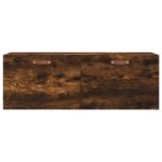 Armoire murale Chêne fumé 100x36,5x35 cm Bois d'ingénierie – Image 3