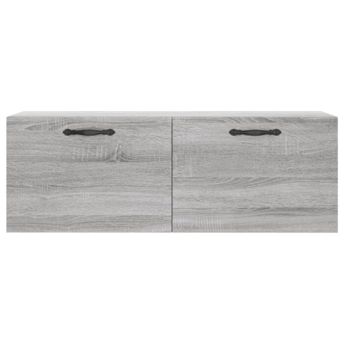 Armoire murale sonoma gris 100x36,5x35 cm bois d'ingénierie – Image 3