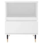 Table de chevet Blanc 40x35x50 cm Bois d’ingénierie – Image 3