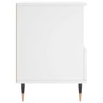 Table de chevet Blanc 40x35x50 cm Bois d’ingénierie – Image 5