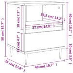 Table de chevet chêne sonoma 40x35x50 cm bois d’ingénierie – Image 9