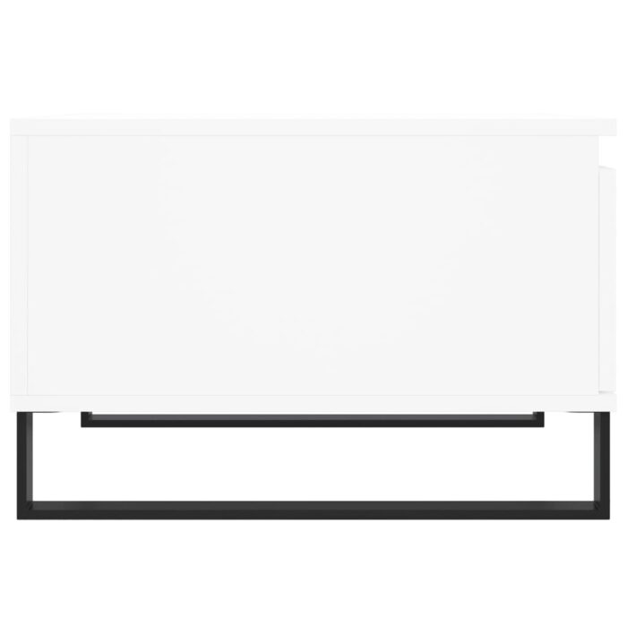 Table basse blanc 55x55x36,5 cm bois d'ingénierie – Image 5