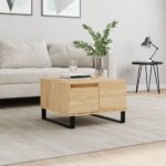 Table basse chêne sonoma 55x55x36,5 cm bois d'ingénierie