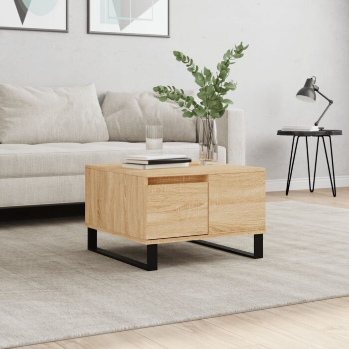 830767_1.jpg Table basse chêne sonoma 55x55x36,5 cm bois d'ingénierie – Image 1