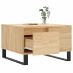 Table basse chêne sonoma 55x55x36,5 cm bois d'ingénierie – Image 2
