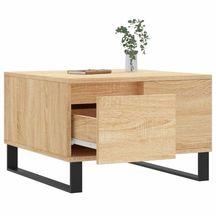 Table basse chêne sonoma 55x55x36,5 cm bois d'ingénierie – Image 2