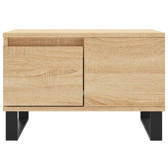 Table basse chêne sonoma 55x55x36,5 cm bois d'ingénierie – Image 3